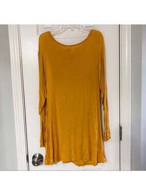 BRENDA’S • Long Sleeve Basic Golden Yellow Dress